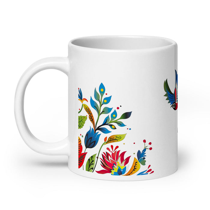 Cinthia Exclusive Name Art Piece Home Office Work Coffee Mug Mexican Spanish Pride Gift Cup One-Of-A-Kind Calligraphy White Glossy Mug | C4 Mexicada