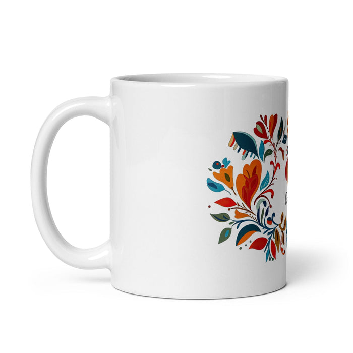 Cinthia Exclusive Name Art Piece Home Office Work Coffee Mug Mexican Spanish Pride Gift Cup One-Of-A-Kind Calligraphy White Glossy Mug | C9 Mexicada