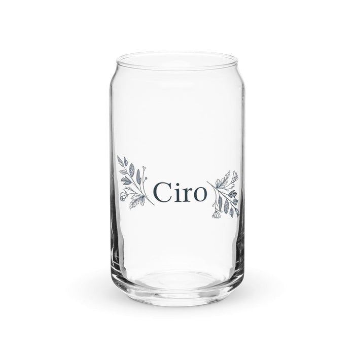 Ciro Exclusive Name Art Piece Can-Shaped Glass Home Office Work Mexican Spanish Pride Gift Cup One-Of-A-Kind Calligraphy Glass | C1 Mexicada 16 oz (No Lid No Straw)