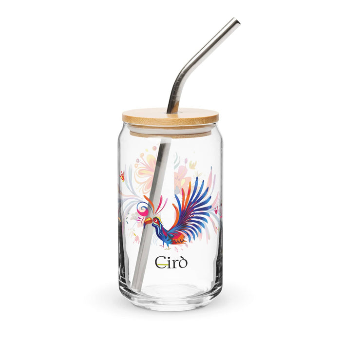 Ciro Exclusive Name Art Piece Can-Shaped Glass Home Office Work Mexican Spanish Pride Gift Cup One-Of-A-Kind Calligraphy Glass | C13 Mexicada 16 oz With Lid & Straw