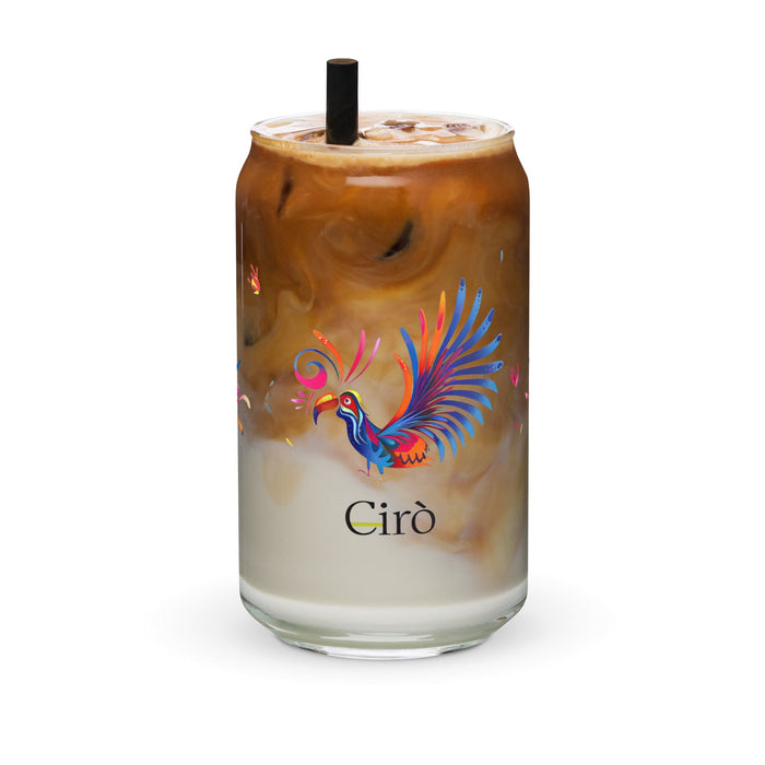 Ciro Exclusive Name Art Piece Can-Shaped Glass Home Office Work Mexican Spanish Pride Gift Cup One-Of-A-Kind Calligraphy Glass | C13 Mexicada