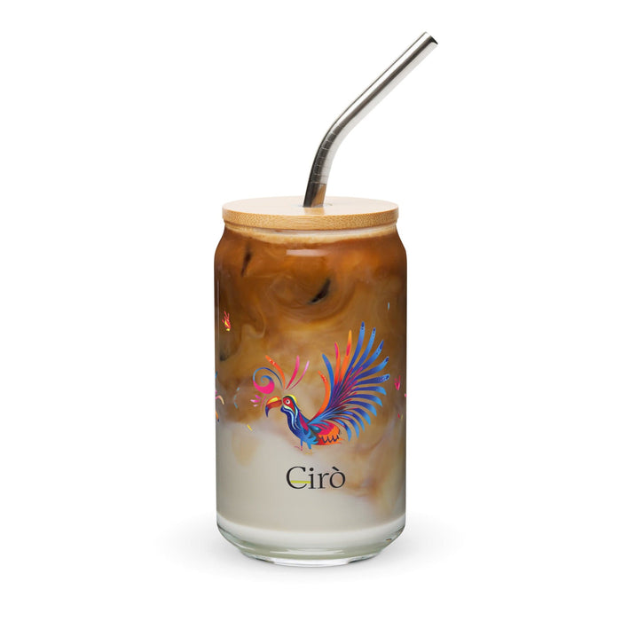 Ciro Exclusive Name Art Piece Can-Shaped Glass Home Office Work Mexican Spanish Pride Gift Cup One-Of-A-Kind Calligraphy Glass | C13 Mexicada