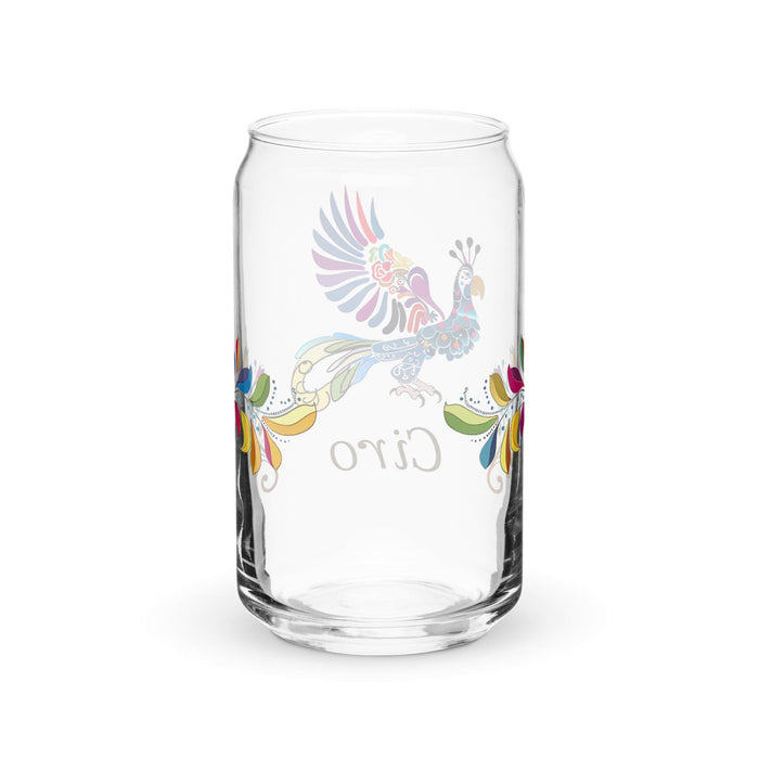 Ciro Exclusive Name Art Piece Can-Shaped Glass Home Office Work Mexican Spanish Pride Gift Cup One-Of-A-Kind Calligraphy Glass | C2 Mexicada