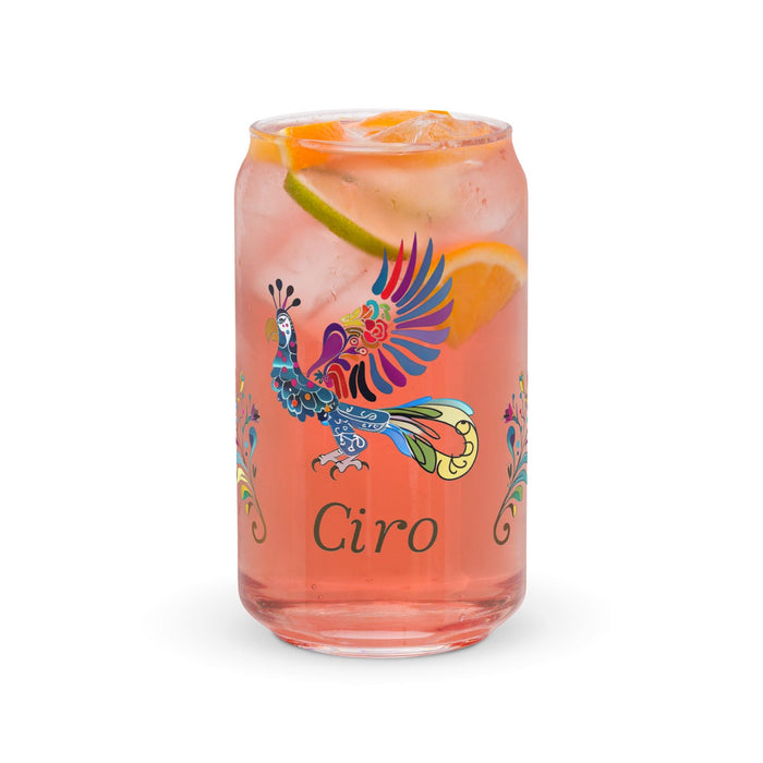 Ciro Exclusive Name Art Piece Can-Shaped Glass Home Office Work Mexican Spanish Pride Gift Cup One-Of-A-Kind Calligraphy Glass | C2 Mexicada