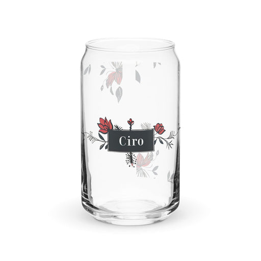 Ciro Exclusive Name Art Piece Can-Shaped Glass Home Office Work Mexican Spanish Pride Gift Cup One-Of-A-Kind Calligraphy Glass | C24 Mexicada 16 oz (No Lid No Straw)