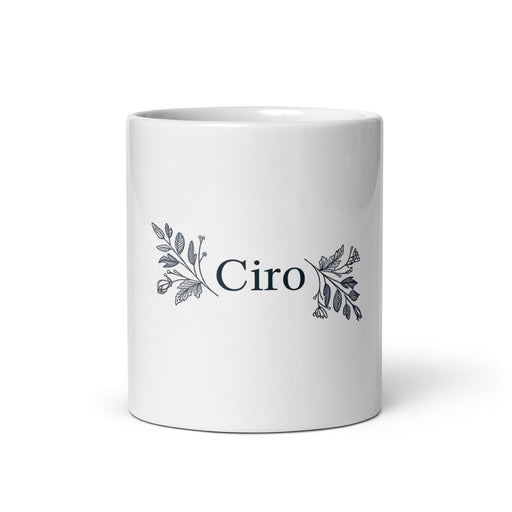 Ciro Exclusive Name Art Piece Home Office Work Coffee Mug Mexican Spanish Pride Gift Cup One-Of-A-Kind Calligraphy White Glossy Mug | C1 Mexicada