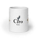 Ciro Exclusive Name Art Piece Home Office Work Coffee Mug Mexican Spanish Pride Gift Cup One-Of-A-Kind Calligraphy White Glossy Mug | C10 Mexicada