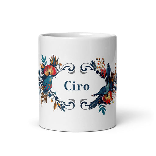 Ciro Exclusive Name Art Piece Home Office Work Coffee Mug Mexican Spanish Pride Gift Cup One-Of-A-Kind Calligraphy White Glossy Mug | C12 Mexicada