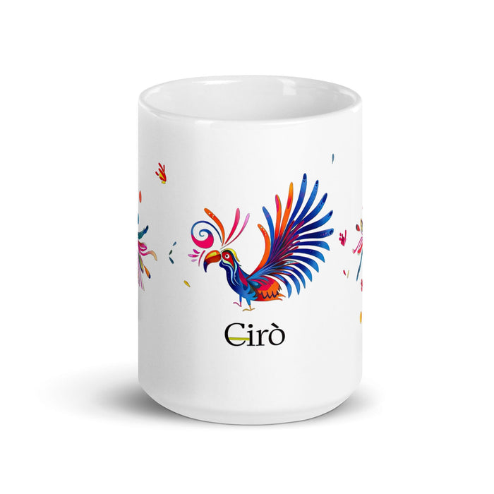 Ciro Exclusive Name Art Piece Home Office Work Coffee Mug Mexican Spanish Pride Gift Cup One-Of-A-Kind Calligraphy White Glossy Mug | C13 Mexicada