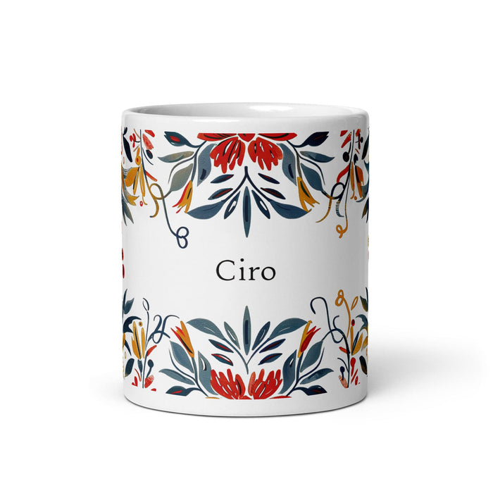 Ciro Exclusive Name Art Piece Home Office Work Coffee Mug Mexican Spanish Pride Gift Cup One-Of-A-Kind Calligraphy White Glossy Mug | C14 Mexicada