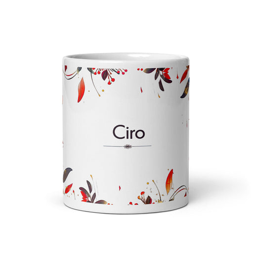 Ciro Exclusive Name Art Piece Home Office Work Coffee Mug Mexican Spanish Pride Gift Cup One-Of-A-Kind Calligraphy White Glossy Mug | C16 Mexicada