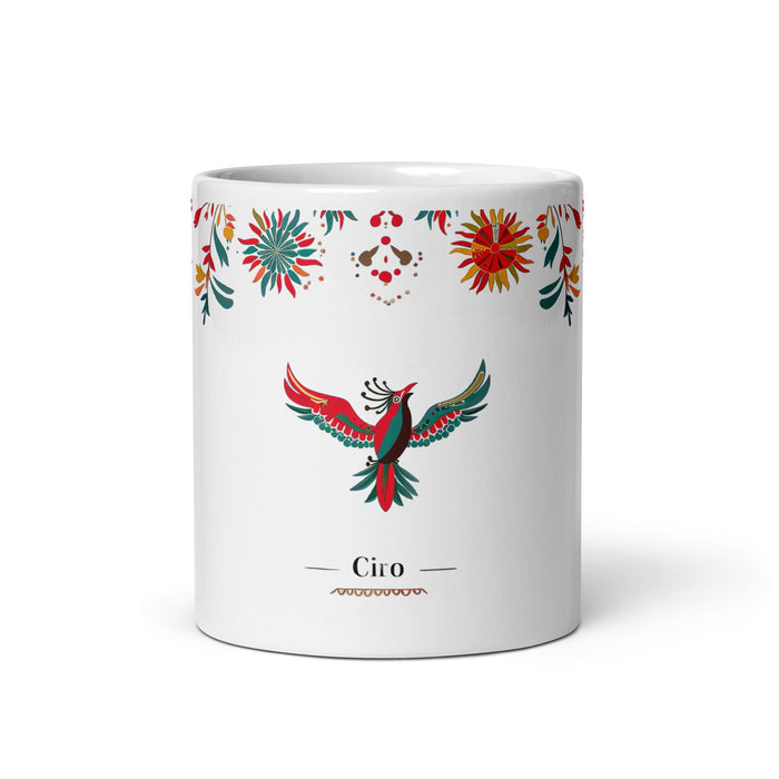 Ciro Exclusive Name Art Piece Home Office Work Coffee Mug Mexican Spanish Pride Gift Cup One-Of-A-Kind Calligraphy White Glossy Mug | C25 Mexicada