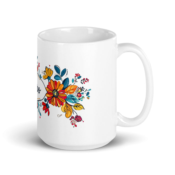 Ciro Exclusive Name Art Piece Home Office Work Coffee Mug Mexican Spanish Pride Gift Cup One-Of-A-Kind Calligraphy White Glossy Mug | C8 Mexicada 15 oz