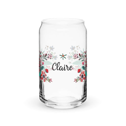 Claire Exclusive Name Art Piece Can-Shaped Glass Home Office Work Mexican Spanish Pride Gift Cup One-Of-A-Kind Calligraphy Glass | C21 Mexicada 16 oz