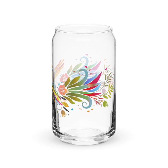 Claire Exclusive Name Art Piece Can-Shaped Glass Home Office Work Mexican Spanish Pride Gift Cup One-Of-A-Kind Calligraphy Glass | C29 Mexicada