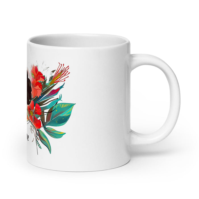 Claire Exclusive Name Art Piece Home Office Work Coffee Mug Mexican Spanish Pride Gift Cup One-Of-A-Kind Calligraphy White Glossy Mug | C1 Mexicada 20 oz