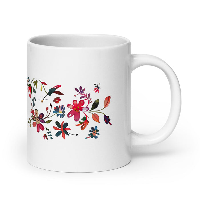 Claire Exclusive Name Art Piece Home Office Work Coffee Mug Mexican Spanish Pride Gift Cup One-Of-A-Kind Calligraphy White Glossy Mug | C11 Mexicada 20 oz