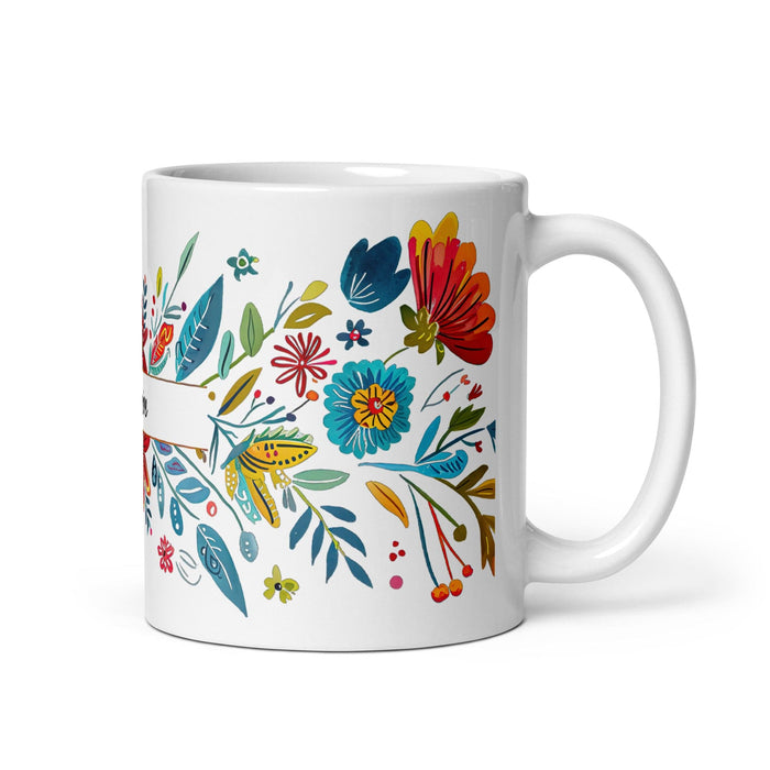 Claire Exclusive Name Art Piece Home Office Work Coffee Mug Mexican Spanish Pride Gift Cup One-Of-A-Kind Calligraphy White Glossy Mug | C12 Mexicada 11 oz