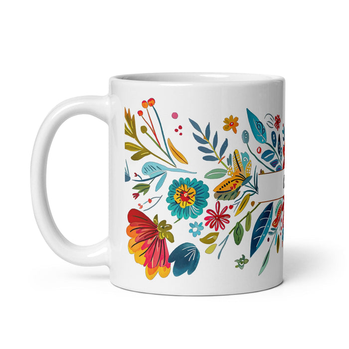 Claire Exclusive Name Art Piece Home Office Work Coffee Mug Mexican Spanish Pride Gift Cup One-Of-A-Kind Calligraphy White Glossy Mug | C12 Mexicada