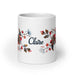 Claire Exclusive Name Art Piece Home Office Work Coffee Mug Mexican Spanish Pride Gift Cup One-Of-A-Kind Calligraphy White Glossy Mug | C14 Mexicada