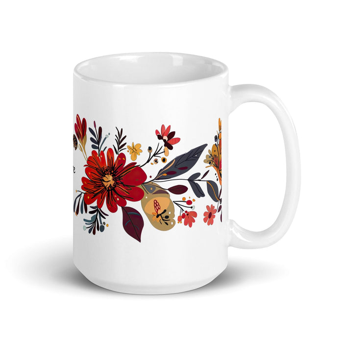 Claire Exclusive Name Art Piece Home Office Work Coffee Mug Mexican Spanish Pride Gift Cup One-Of-A-Kind Calligraphy White Glossy Mug | C16 Mexicada 15 oz