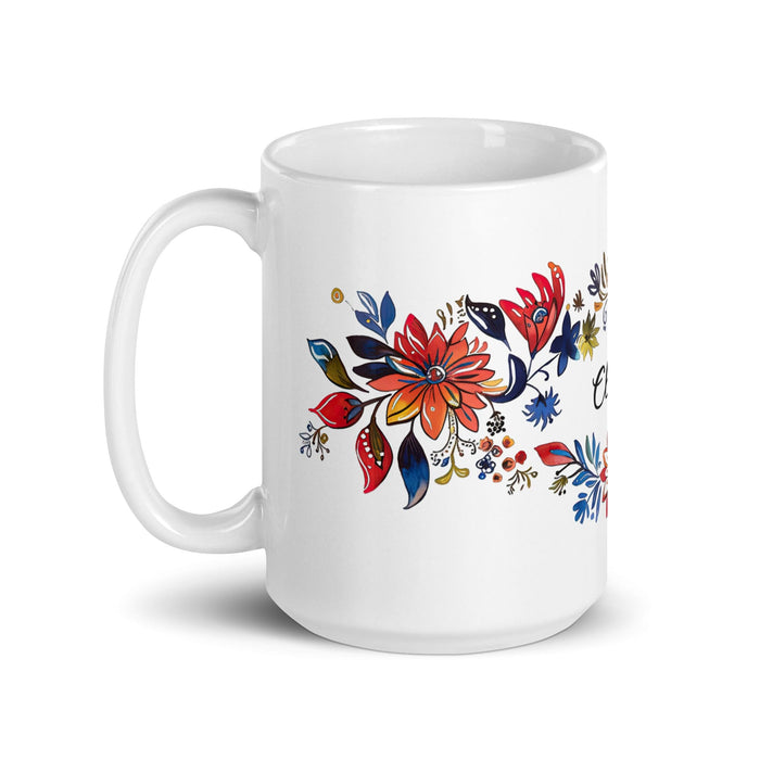 Claire Exclusive Name Art Piece Home Office Work Coffee Mug Mexican Spanish Pride Gift Cup One-Of-A-Kind Calligraphy White Glossy Mug | C17 Mexicada