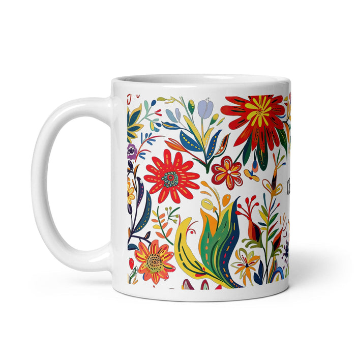 Claire Exclusive Name Art Piece Home Office Work Coffee Mug Mexican Spanish Pride Gift Cup One-Of-A-Kind Calligraphy White Glossy Mug | C18 Mexicada