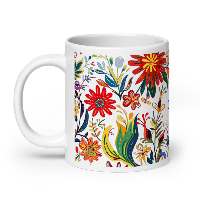 Claire Exclusive Name Art Piece Home Office Work Coffee Mug Mexican Spanish Pride Gift Cup One-Of-A-Kind Calligraphy White Glossy Mug | C18 Mexicada