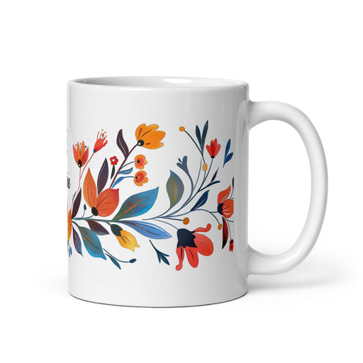 Claire Exclusive Name Art Piece Home Office Work Coffee Mug Mexican Spanish Pride Gift Cup One-Of-A-Kind Calligraphy White Glossy Mug | C19 Mexicada 11 oz