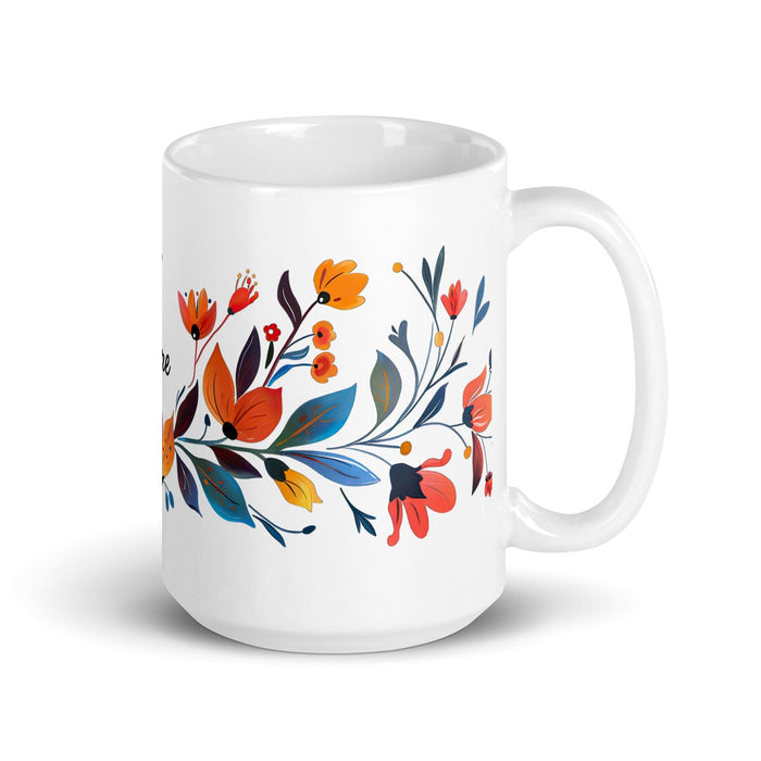 Claire Exclusive Name Art Piece Home Office Work Coffee Mug Mexican Spanish Pride Gift Cup One-Of-A-Kind Calligraphy White Glossy Mug | C19 Mexicada 15 oz