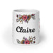 Claire Exclusive Name Art Piece Home Office Work Coffee Mug Mexican Spanish Pride Gift Cup One-Of-A-Kind Calligraphy White Glossy Mug | C20 Mexicada