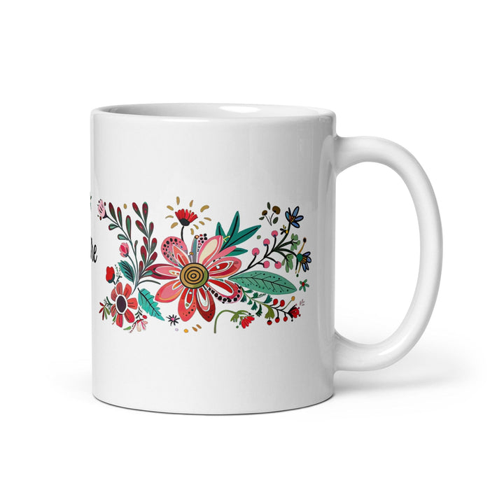 Claire Exclusive Name Art Piece Home Office Work Coffee Mug Mexican Spanish Pride Gift Cup One-Of-A-Kind Calligraphy White Glossy Mug | C21 Mexicada 11 oz