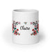 Claire Exclusive Name Art Piece Home Office Work Coffee Mug Mexican Spanish Pride Gift Cup One-Of-A-Kind Calligraphy White Glossy Mug | C21 Mexicada