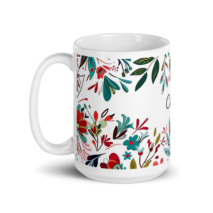 Claire Exclusive Name Art Piece Home Office Work Coffee Mug Mexican Spanish Pride Gift Cup One-Of-A-Kind Calligraphy White Glossy Mug | C23 Mexicada