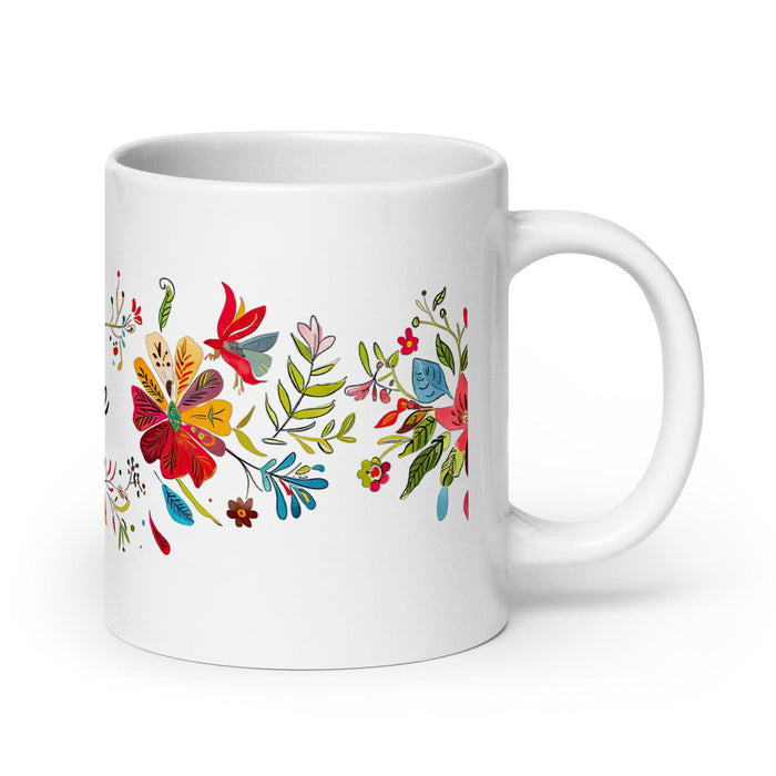 Claire Exclusive Name Art Piece Home Office Work Coffee Mug Mexican Spanish Pride Gift Cup One-Of-A-Kind Calligraphy White Glossy Mug | C24 Mexicada 20 oz