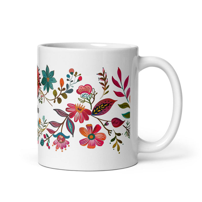 Claire Exclusive Name Art Piece Home Office Work Coffee Mug Mexican Spanish Pride Gift Cup One-Of-A-Kind Calligraphy White Glossy Mug | C25 Mexicada 11 oz