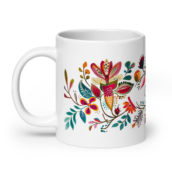 Claire Exclusive Name Art Piece Home Office Work Coffee Mug Mexican Spanish Pride Gift Cup One-Of-A-Kind Calligraphy White Glossy Mug | C25 Mexicada