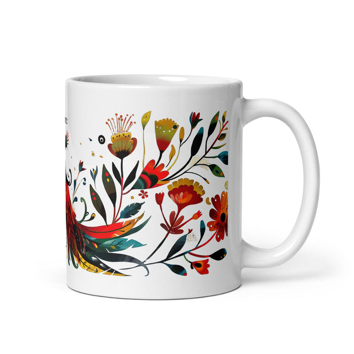 Claire Exclusive Name Art Piece Home Office Work Coffee Mug Mexican Spanish Pride Gift Cup One-Of-A-Kind Calligraphy White Glossy Mug | C26 Mexicada 11 oz