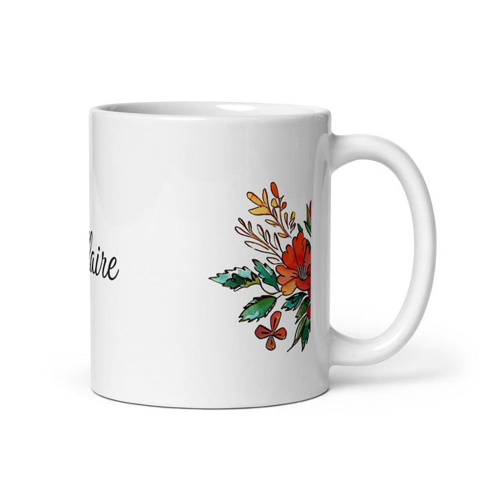 Claire Exclusive Name Art Piece Home Office Work Coffee Mug Mexican Spanish Pride Gift Cup One-Of-A-Kind Calligraphy White Glossy Mug | C27 Mexicada 11 oz