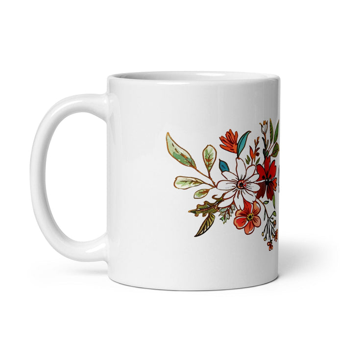 Claire Exclusive Name Art Piece Home Office Work Coffee Mug Mexican Spanish Pride Gift Cup One-Of-A-Kind Calligraphy White Glossy Mug | C27 Mexicada