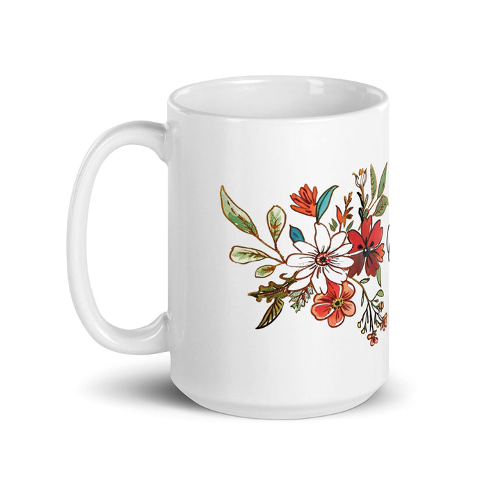 Claire Exclusive Name Art Piece Home Office Work Coffee Mug Mexican Spanish Pride Gift Cup One-Of-A-Kind Calligraphy White Glossy Mug | C27 Mexicada