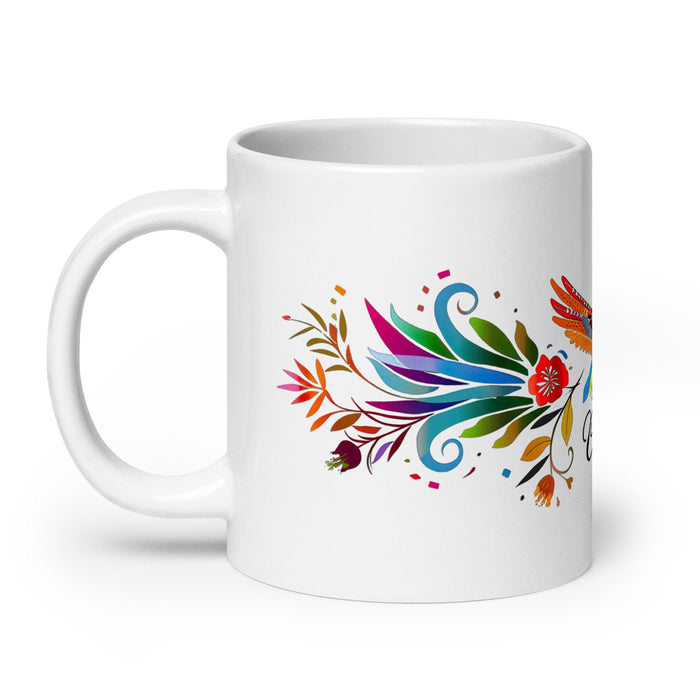 Claire Exclusive Name Art Piece Home Office Work Coffee Mug Mexican Spanish Pride Gift Cup One-Of-A-Kind Calligraphy White Glossy Mug | C29 Mexicada