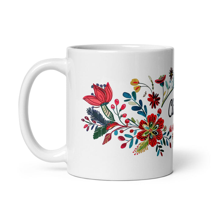 Claire Exclusive Name Art Piece Home Office Work Coffee Mug Mexican Spanish Pride Gift Cup One-Of-A-Kind Calligraphy White Glossy Mug | C3 Mexicada