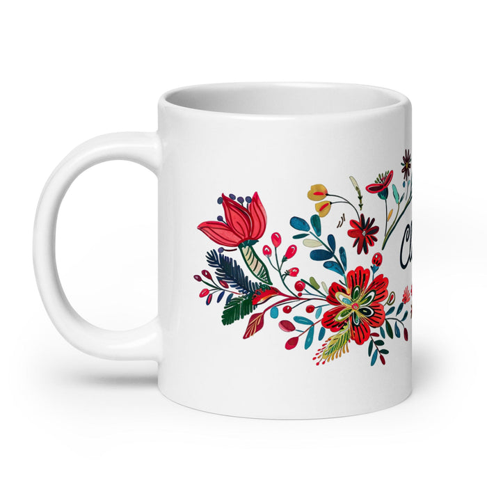 Claire Exclusive Name Art Piece Home Office Work Coffee Mug Mexican Spanish Pride Gift Cup One-Of-A-Kind Calligraphy White Glossy Mug | C3 Mexicada