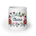 Claire Exclusive Name Art Piece Home Office Work Coffee Mug Mexican Spanish Pride Gift Cup One-Of-A-Kind Calligraphy White Glossy Mug | C3 Mexicada