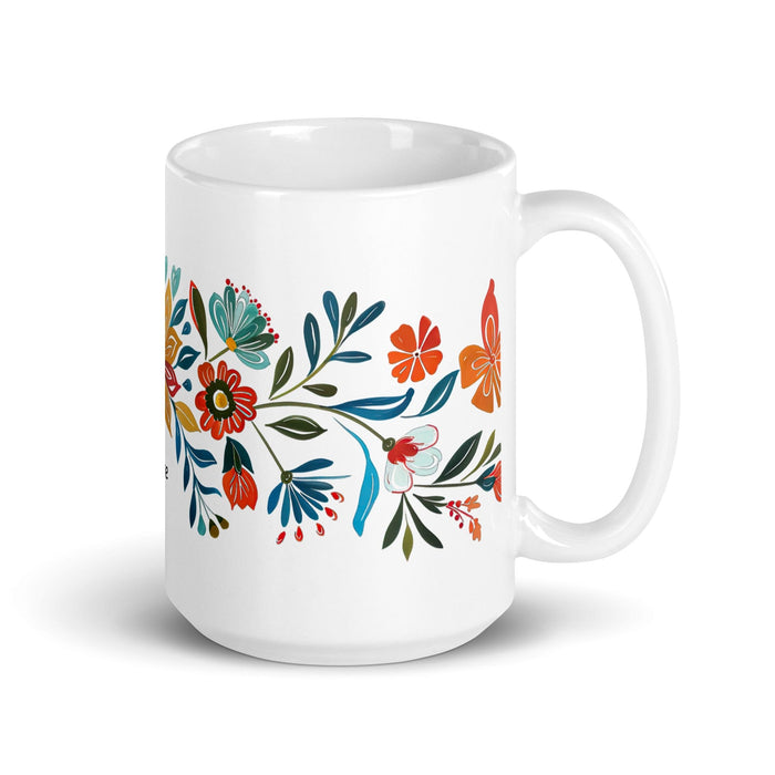 Claire Exclusive Name Art Piece Home Office Work Coffee Mug Mexican Spanish Pride Gift Cup One-Of-A-Kind Calligraphy White Glossy Mug | C32 Mexicada 15 oz