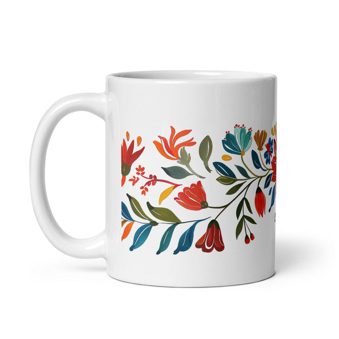 Claire Exclusive Name Art Piece Home Office Work Coffee Mug Mexican Spanish Pride Gift Cup One-Of-A-Kind Calligraphy White Glossy Mug | C32 Mexicada