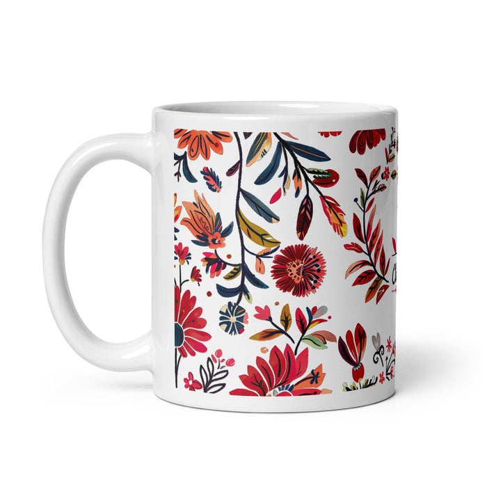 Claire Exclusive Name Art Piece Home Office Work Coffee Mug Mexican Spanish Pride Gift Cup One-Of-A-Kind Calligraphy White Glossy Mug | C5 Mexicada