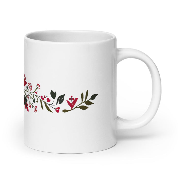 Claire Exclusive Name Art Piece Home Office Work Coffee Mug Mexican Spanish Pride Gift Cup One-Of-A-Kind Calligraphy White Glossy Mug | C7 Mexicada 20 oz