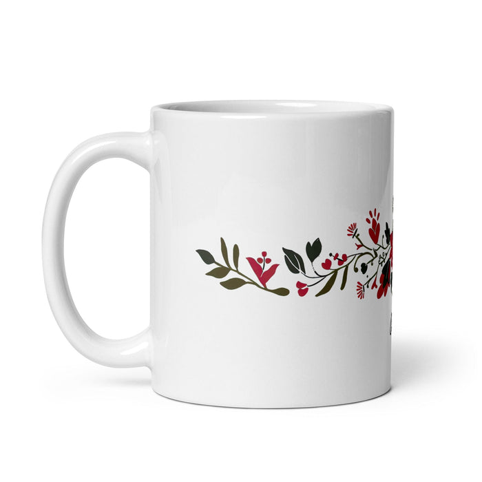 Claire Exclusive Name Art Piece Home Office Work Coffee Mug Mexican Spanish Pride Gift Cup One-Of-A-Kind Calligraphy White Glossy Mug | C7 Mexicada